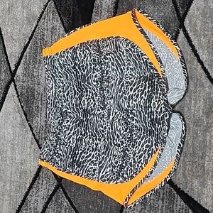 NIKE DRI-FIT EMBROIDERED SWOOSH LEOPARD PRINT LINED MESH ATHLETIC SHORTS